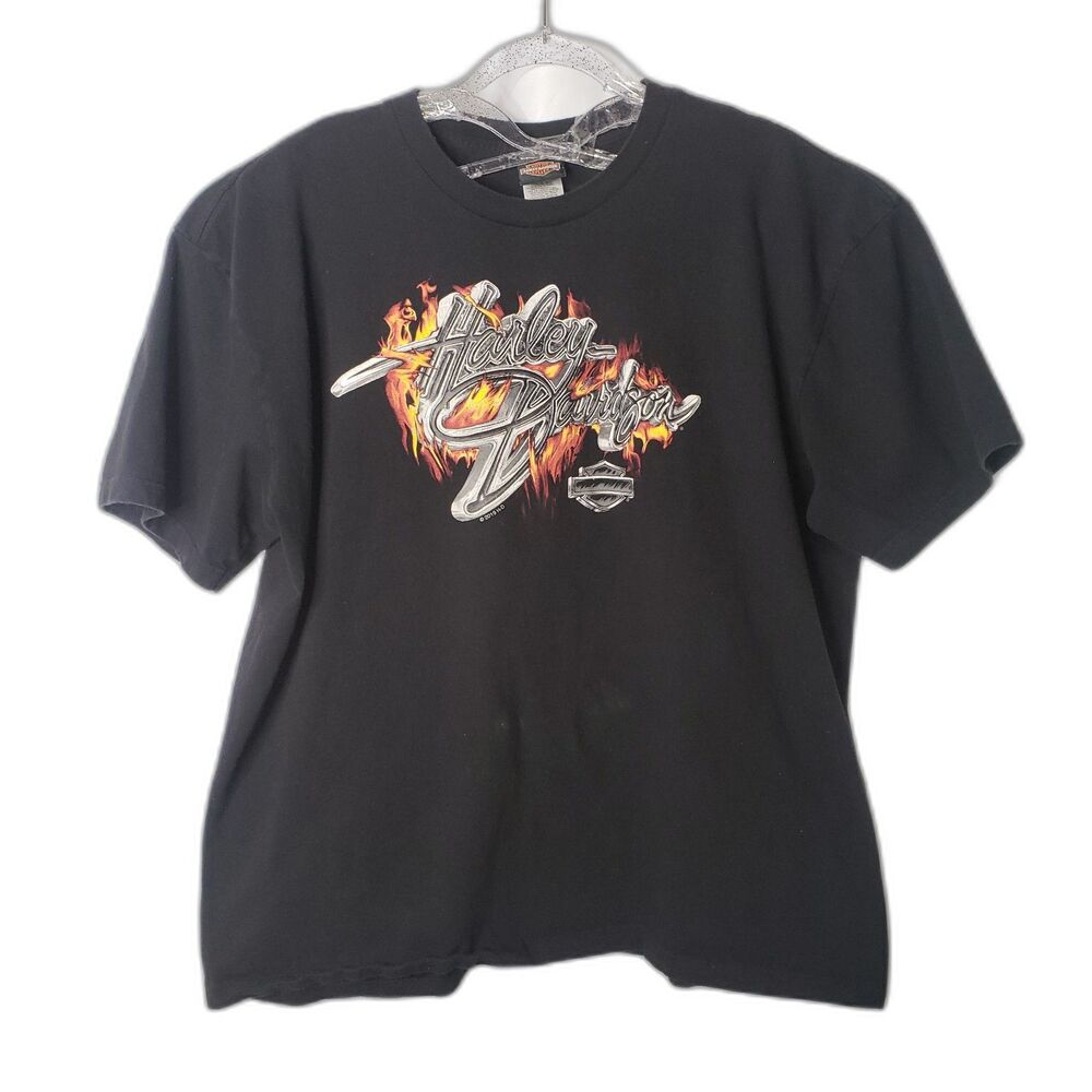 Harley Davidson Billerica Mass Black T Shirt Size 2XL